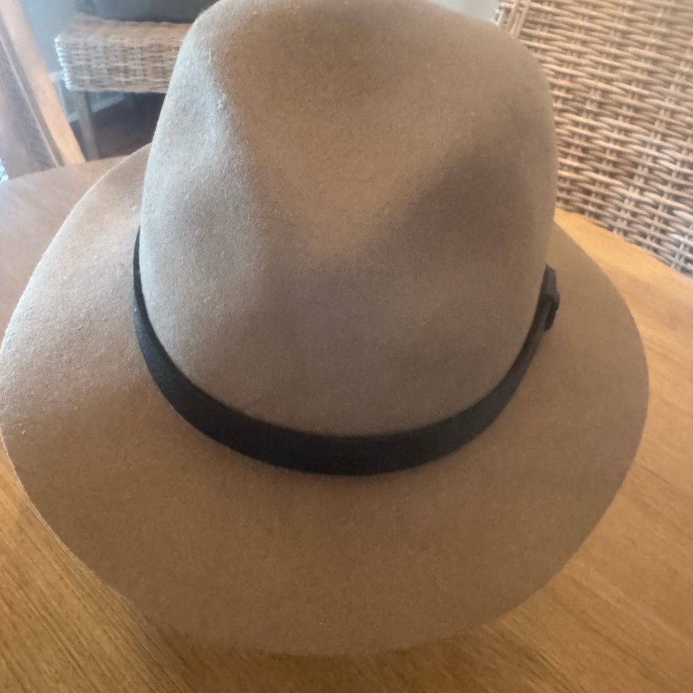 Rag & Bone Camel Wool Fedora with Black Trim